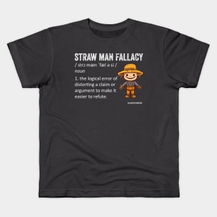 Straw Man Fallacy definition Kids T-Shirt